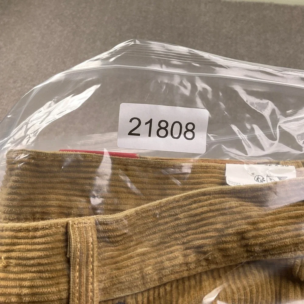 Levi's 502 Corduroy Pants Men 32W 30L Tan‎ Straight Leg Irregular Jeans NWT
